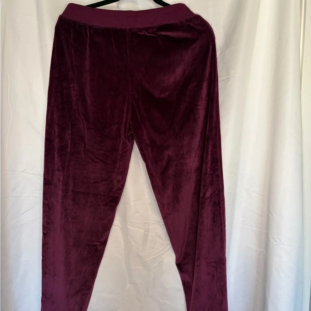 Honeydew USA Burgundy Velvet Joggers​​ - Picture 3 of 5
